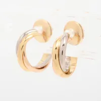 【美品】カルティエ　トリニティ　ピアス　片耳用　750 PG×WG カルティエ トリニティ ピアス 750(YG×PG×WG) 4.5g A4160660｜中古