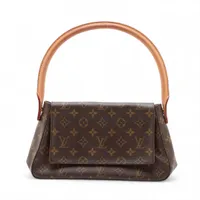 ヴィトン モノグラム ミニルーピング M51147 ブラウン