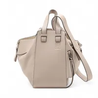 ロエベ ハンモック ミディアム レザー 2WAYハンドバッグ ベージュ