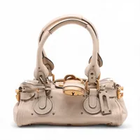 クロエ パディントン レザー ハンドバッグ アイボリー A4161436｜中古