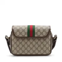 グッチ GGスプリーム オフィディア PVCxレザー 2WAYショルダーバッグ