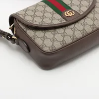 グッチ GGスプリーム オフィディア PVCxレザー 2WAYショルダーバッグ