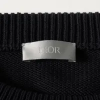 Dior Oblique Cotton Knit XS Men's Navy Blue 113M638AT187 A4161720