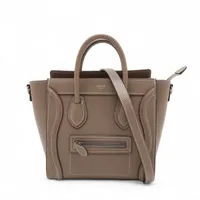 セリーヌ ラゲージ ナノショッパー レザー 2WAYハンドバッグ