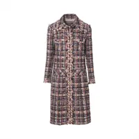 シャネル 05A カシミヤ ニット 42 レディース ブラック×ホワイト