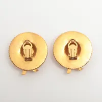 シャネル イヤリング(両耳用) GP ゴールド 麦わら帽子モチーフ リボン