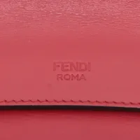 フェンディ キャナイエフ ズッカ レザー 2WAYハンドバッグ ブラウンx 