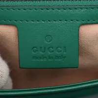 グッチ GGマーモント レザー チェーンショルダーバッグ グリーン