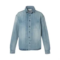 サンローランパリ 23年 コットン デニムシャツ XL メンズ ブルー