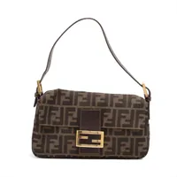 フェンディ　マンマバケット　ズッカ　ショルダーバッグ フェンディ ズッカ マンマバケット キャンバスxレザー ショルダー