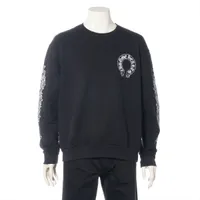 クロムハーツ ホースシュー スウェット コットン サイズM ブラック 袖