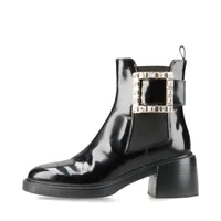 ロジェ ヴィヴィエ レザー サイドゴアブーツ 37 レディース ブラック