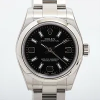ロレックス オイスターパーペチュアル26 176200 SS SS AT ブラック文字盤