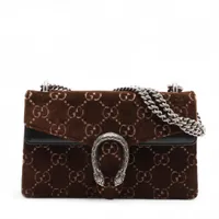 グッチ GGベルベット ディオニュソス ベロアxパテントレザー チェーン