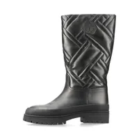 エルメス ニット×レザー ロングブーツ 36.5 レディース ブラック