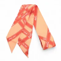 ⭐️美品⭐️ エルメス ツイリー ボルデュック リボン スカーフ オレンジ エルメス ツイリー ボルデュックリボン スカーフ シルク オレンジ