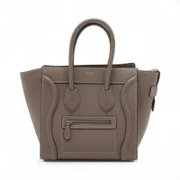 セリーヌ ラゲージ マイクロショッパー レザー ハンドバッグ