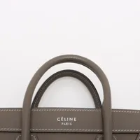 美品✨CELINE ラゲージ ナノ 2way ハンドバッグ グレージュ セリーヌ ラゲージ ナノショッパー レザー 2WAYハンドバッグ