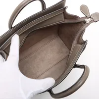 美品✨CELINE ラゲージ ナノ 2way ハンドバッグ グレージュ セリーヌ ラゲージ ナノショッパー レザー 2WAYハンドバッグ