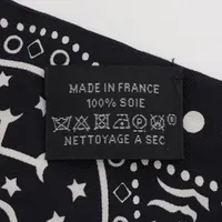 希少 極美品 エルメス ツイリー 空と海の間 モノクロ 黒白 馬 シュヴァル 花 エルメス ツイリー ENTRE CIEL ET MER 空と海の間 スカーフ シルク