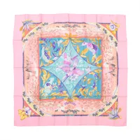 エルメス カレ90 JUNGLE LOVE ジャングルラブ スカーフ シルク ピンク