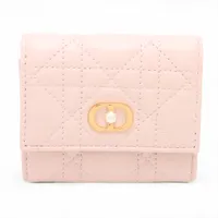 ディオール ロゴ ミサンガ ファブリック ホワイト×ピンク 2個セット