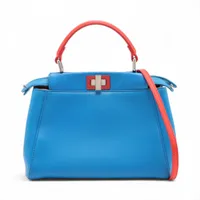 フェンディ ミニピーカブー セレリア レザー×パイソン 2WAY