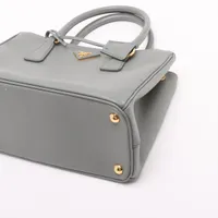 プラダ サフィアーノ レザー 2WAYハンドバッグ グレー A4167686｜中古