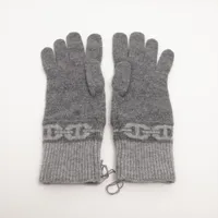 エルメス ヘヴン 手袋 S カシミヤ グレー シェーヌダンクルモチーフ