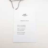 エルメス ヘヴン 手袋 S カシミヤ グレー シェーヌダンクルモチーフ