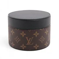 ヴィトン 鏡 PVC ブラウン 三面鏡 GI0554 ホームミラートランク