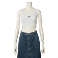 ロエベ アナグラム コットン タンクトップ XS レディース ホワイト