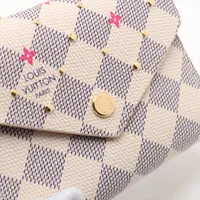 ヴィトン ダミエアズールスタッズ ポルトフォイユヴィクトリーヌ