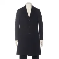 バーバリーロンドンイングランド ウール コート 48 メンズ ブラック