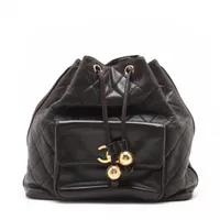 シャネル マトラッセ ラムスキン チェーンリュック ブラック シャネル マトラッセ ラムスキン チェーンリュック ブラック ゴールド