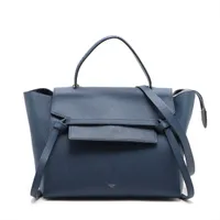 セリーヌ ベルトバッグ ミニ レザー 2WAYハンドバッグ ネイビー