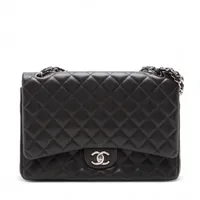 シャネル デカマトラッセ34 マキシ ラムスキン ダブルフラップ ダブル