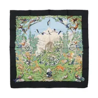 エルメス スカーフ シルク ブラック カレ70 ORIGINAL TROCADERO JAZZ