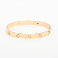 カルティエ ラブ ハーフ ダイヤ ブレスレット 750(PG) 31.9g 17 ドライバー付き