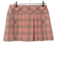 セリーヌ ウール スカート 40 レディース ブラック 旧タグ 千鳥格子柄