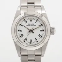 ロレックス オイスターパーペチュアル 67180 SS SS AT ホワイト文字盤