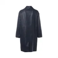 エルメス メドール 21AW レザー コート 34 レディース ネイビー 17