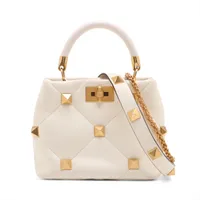 ドルチェ&ガッバーナ シシリー レザー 2WAYハンドバッグ ホワイト