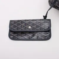 ゴヤール サンルイPM PVCxレザー トートバッグ ネイビー AP142628