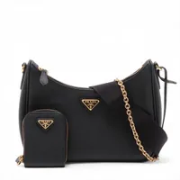 プラダ サフィアーノ レザー 2WAYショルダーバッグ ブラック AP142677