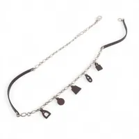 エルメス アミュレット5 □N:2010 チェーンベルト メタル×レザー シルバー×ブラウン