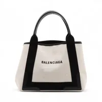 バレンシアガ ネイビーカバスM レザー トートバッグ ブラック 339936