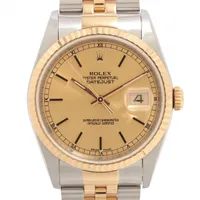 ロレックス デイトジャスト36 16233 SS×YG SS×YG AT シャンパン文字盤