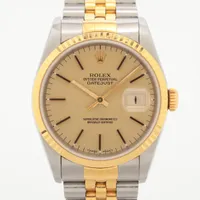 ロレックス デイトジャスト36 16233 SS×YG SS×YG AT シャンパン文字盤 あまりごま6