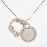 エルメス コルダージュ ロープ ネックレス メタル シルバー AH024093